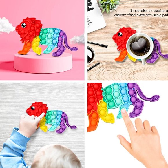 Lion Rainbow Pop It Fidgets Toys - Picture 4 of 4